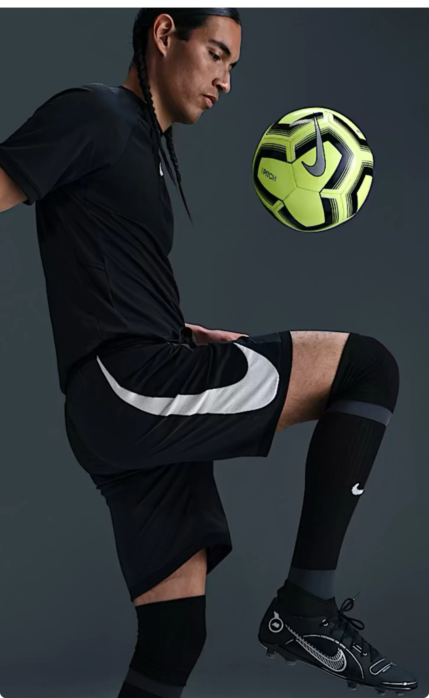 Casting Consulting — soccer player in black Nike kit